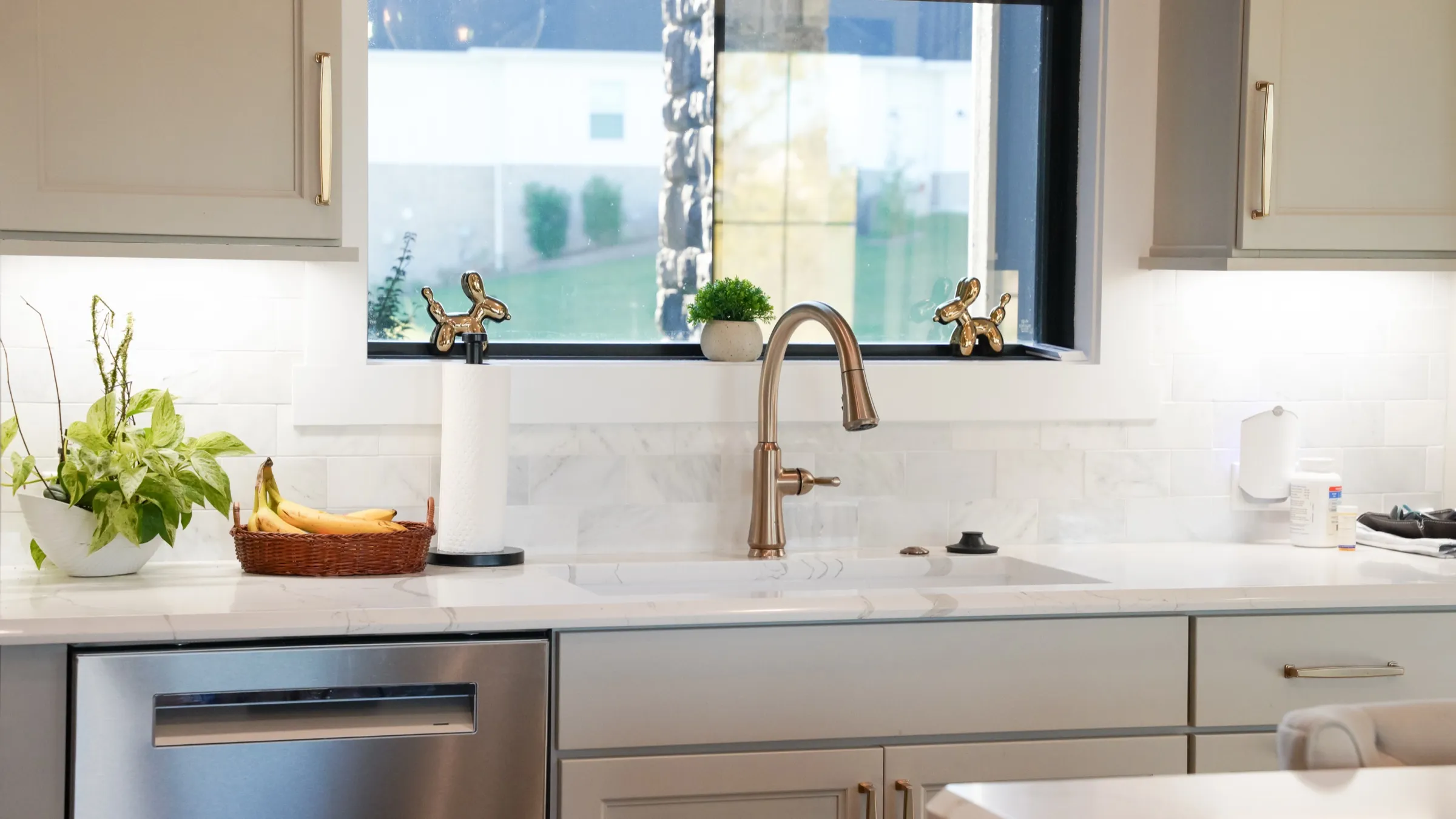 Kitchen sink with a view to the fairway