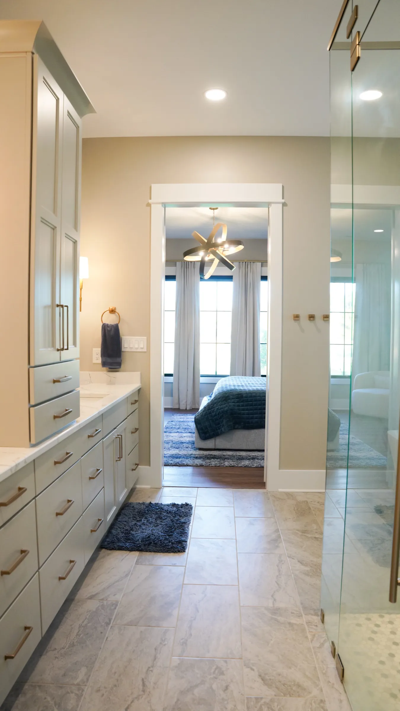 Primary bathroom and walk-in shower