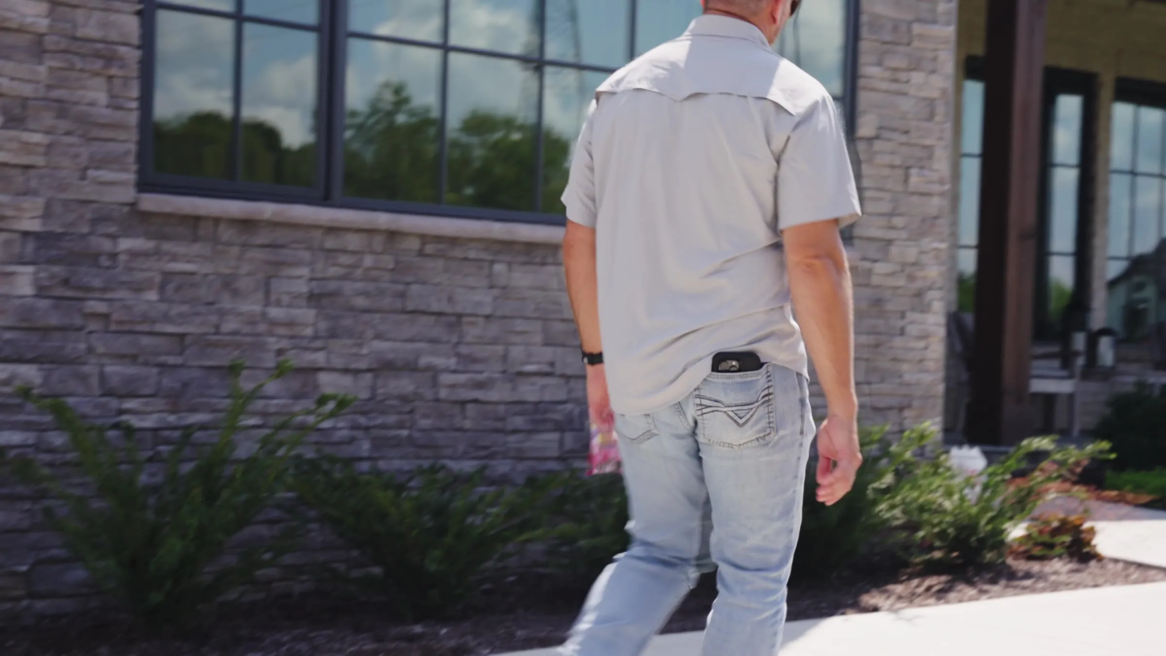 Walking up to a finished Biles custom home